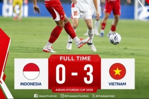 已21场不败！东南亚足球锦标赛幼组赛，越南客场3-0完胜印尼