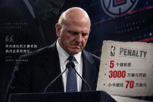 走个面！鲍尔默昨日刚申明接受处罚 快船猛龙今日就迅速实现买卖